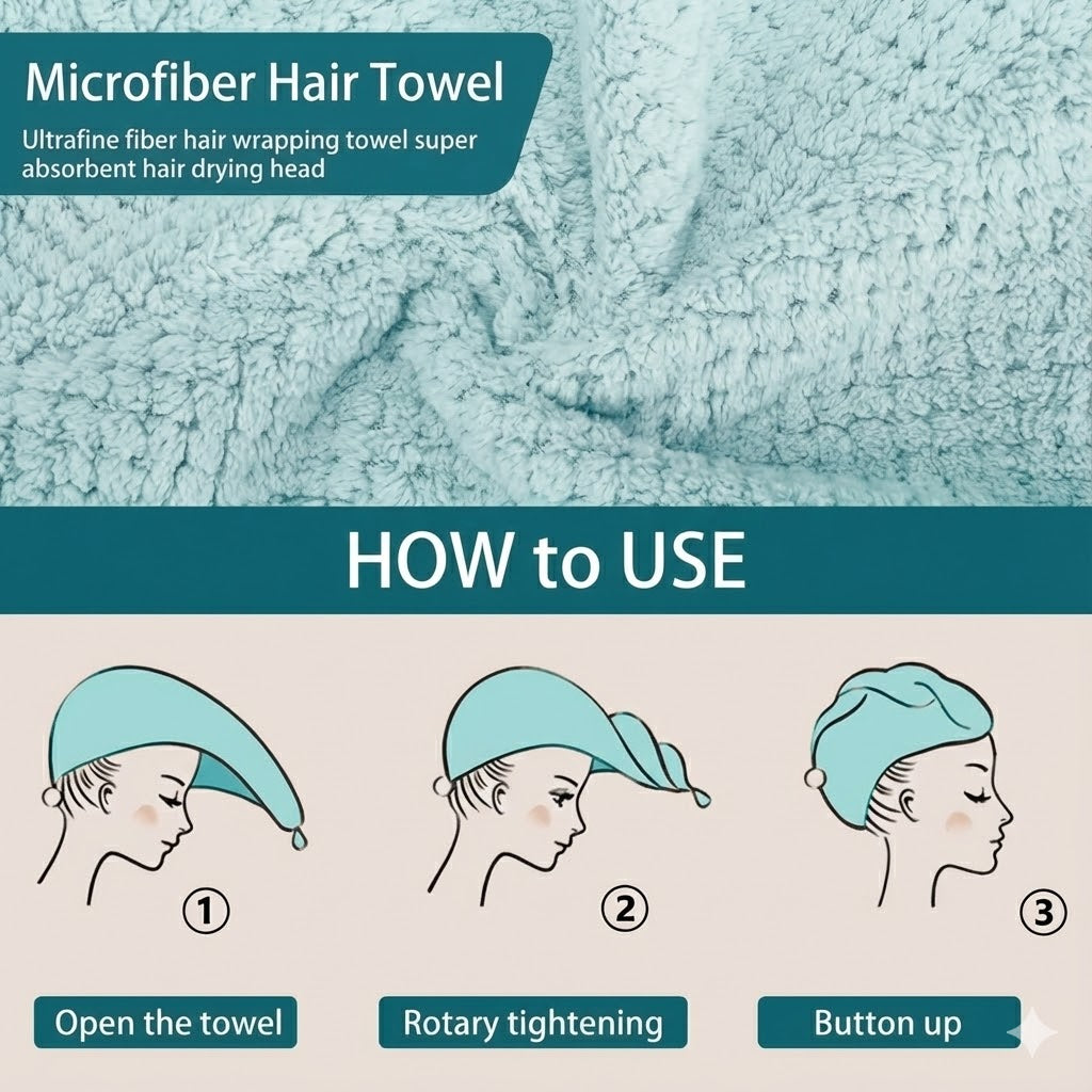 SoftTouch Microfiber Hair Towel