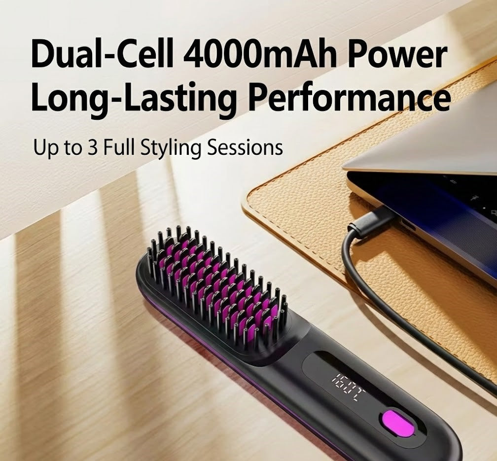 Portable Ionic Hair Straightening Brush
