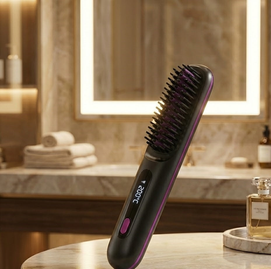 Portable Ionic Hair Straightening Brush